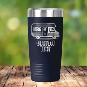 Camper RV with Name - Custom Image Travel Mug